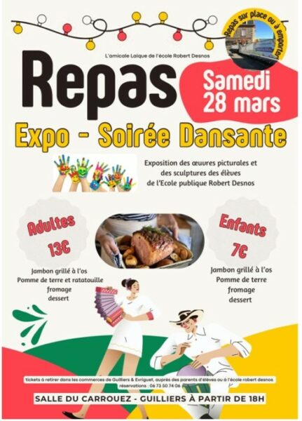 Affiche Repas Amicale Laîque