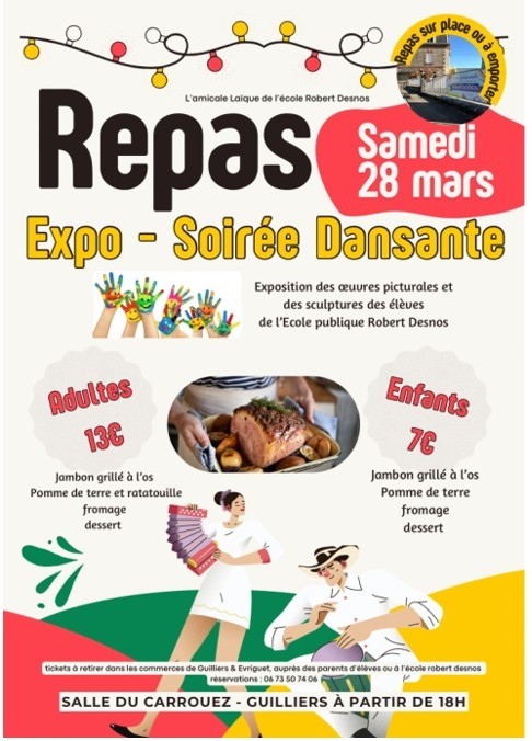 Affiche Repas Amicale Laîque