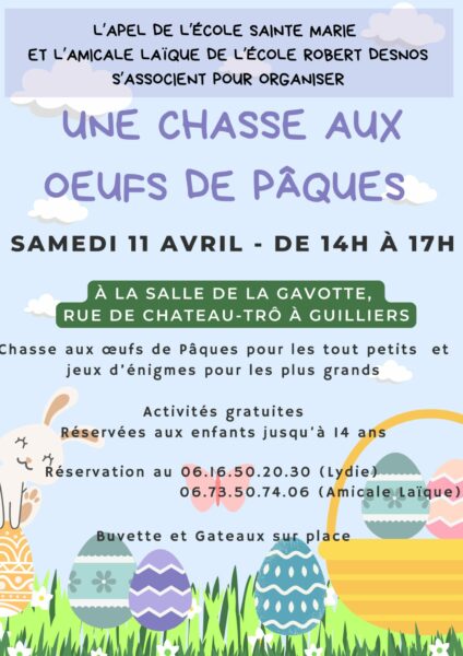 Affiche chasse aux œufs