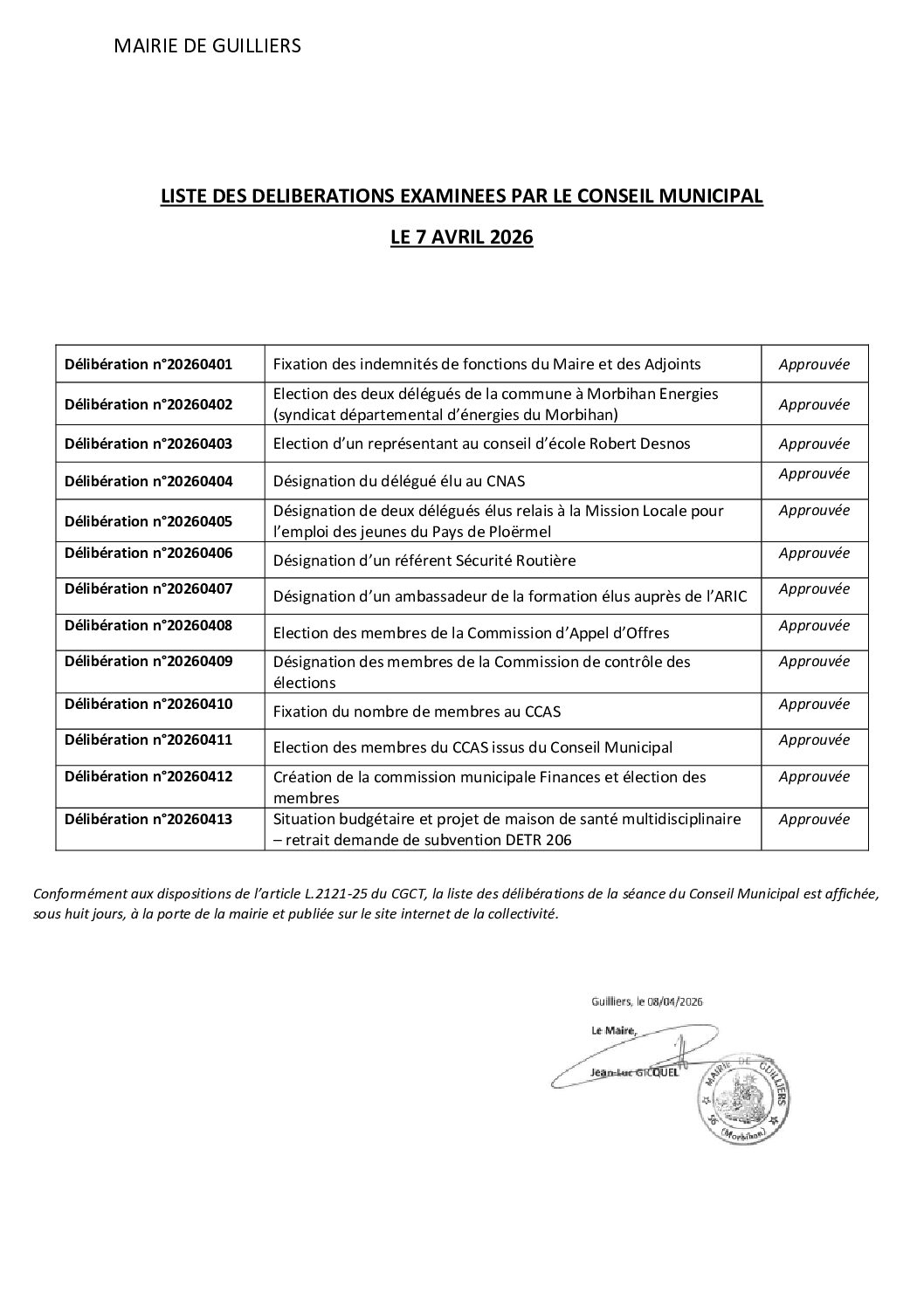 ListeDélibérationsCM07042026